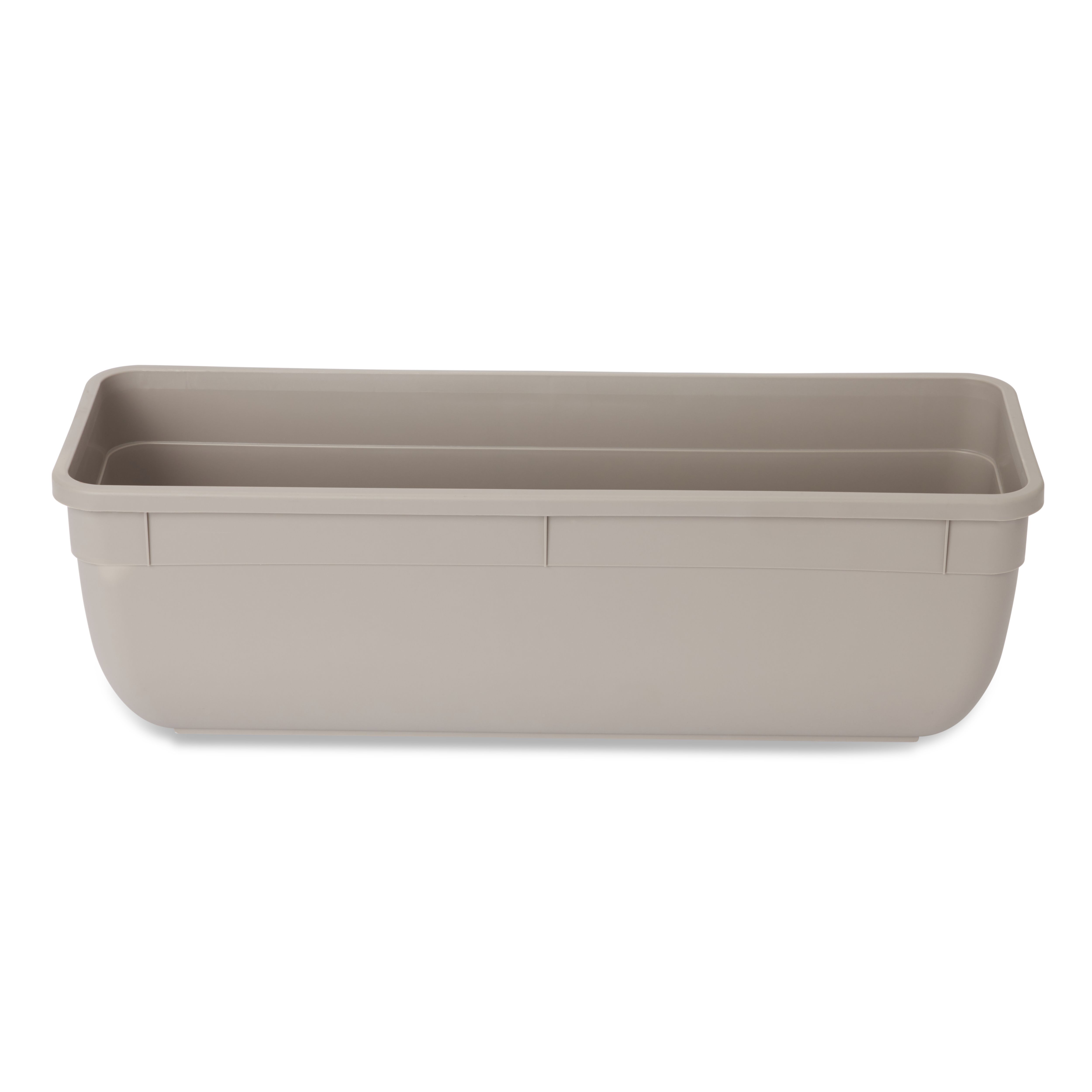 Blooma Florus Taupe Plastic Bell Square Trough (H)15cm (W)45cm