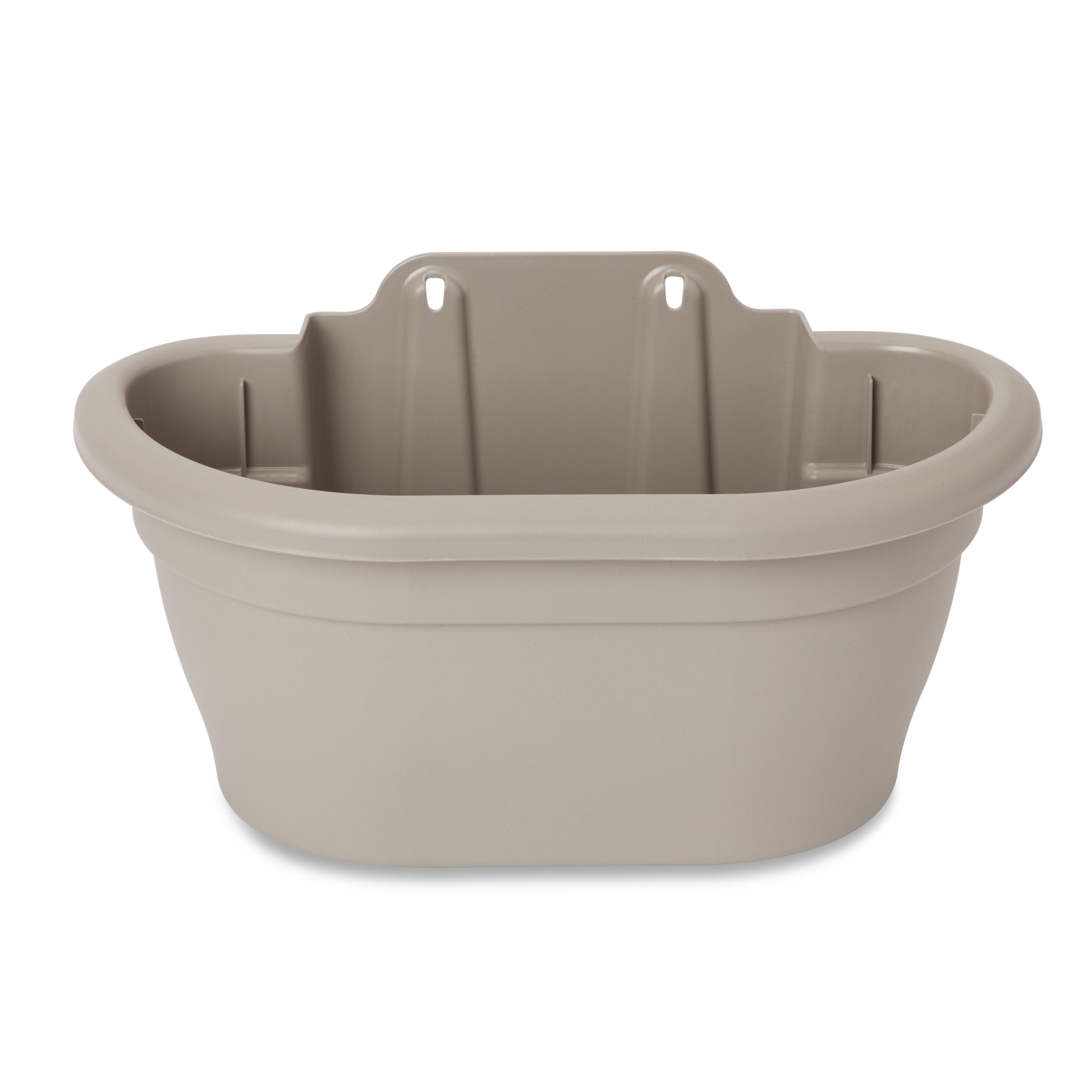 Blooma Florus Taupe Plastic Oval Trough (H)18cm (W)30cm