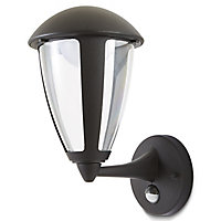 Blooma Fredericton Adjustable Matt Black Mains-powered LED Outdoor Lantern Wall light 580lm