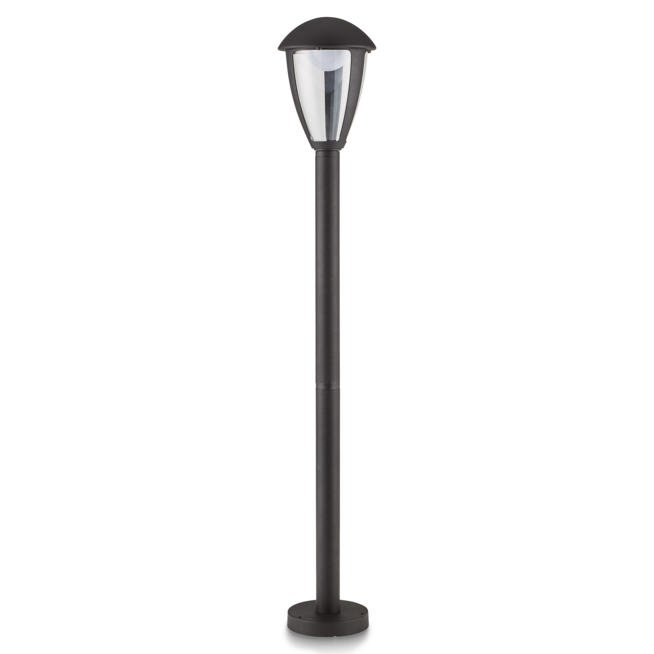 Blooma Fredericton Black Mains-powered 1 lamp LED 4 faces Lamp post (H)1000mm