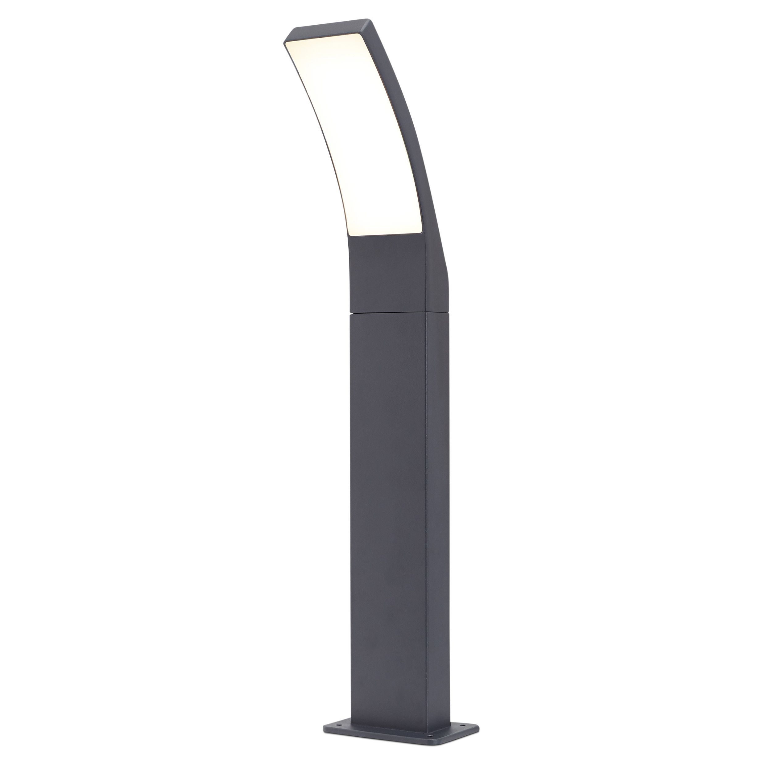 Blooma Gambell Charcoal Grey Mains-powered 1 Lamp LED Post Light (H ...