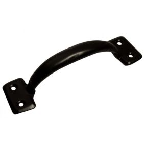 Blooma Gloss Black Steel Pull handle (L)152mm