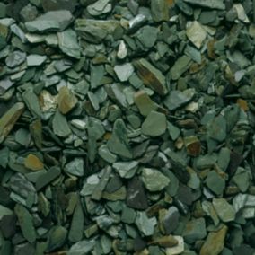 Blooma Green 20mm Slate Decorative chippings, Large Bag, 0.3m²