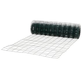 Blooma Green PVC-coated Steel Wire mesh fencing, (L)25m (W)1m (11000g)