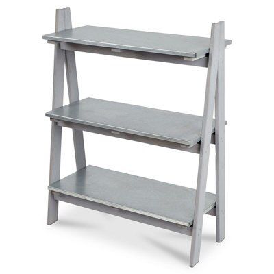 Blooma Grey Metal & wood Shelving unit (H)1010mm (W)335mm