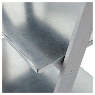 Blooma Grey Metal & wood Shelving unit (H)1010mm (W)335mm