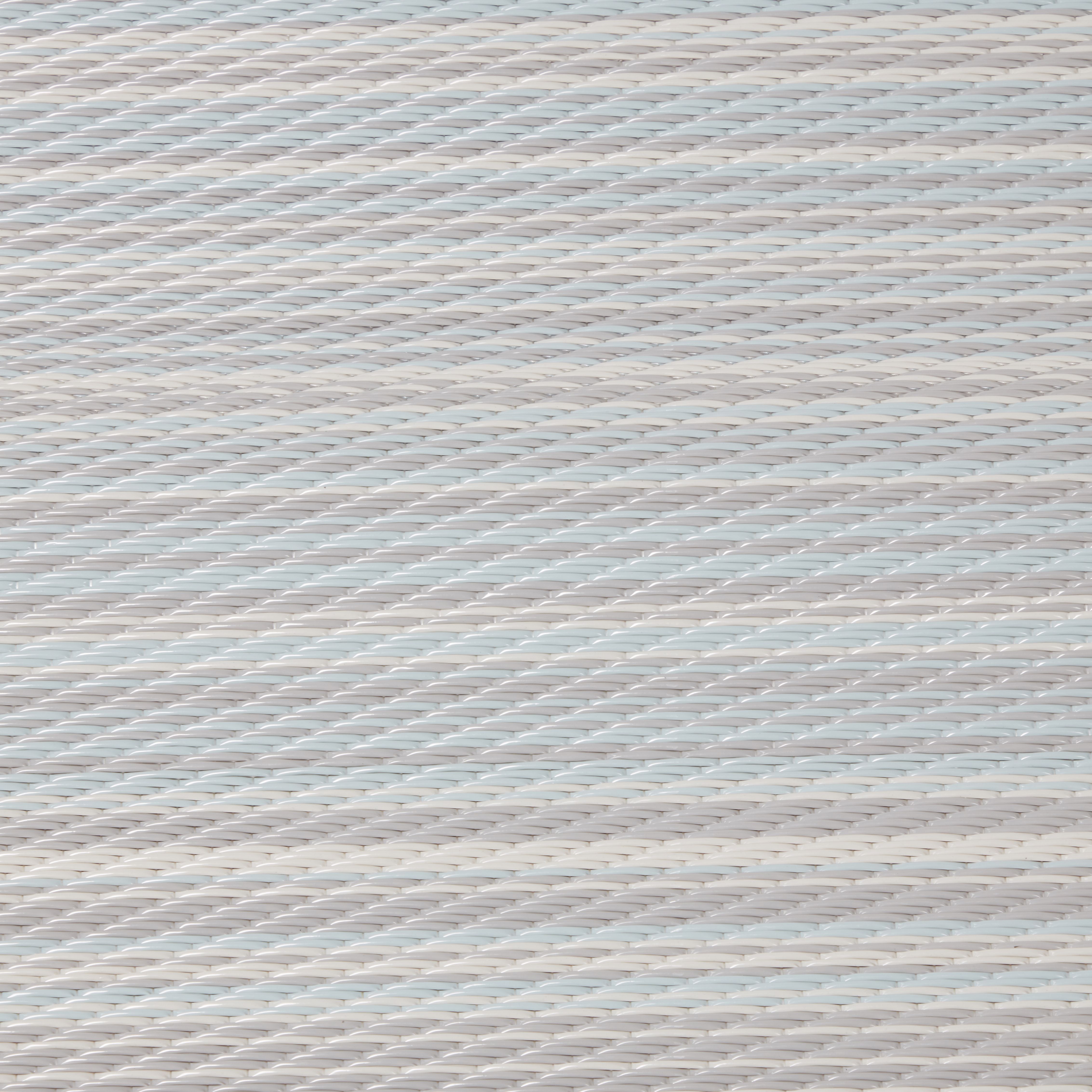 Blooma Grey Striped Small Outdoor Rug, (L)120cm x (W)170cm