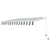 Blooma Grey & white Retractable Awning, (L)3.95m (W)3m