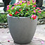 Blooma Hoa Dark grey Concrete effect Fibreclay Circular Plant pot (Dia)50cm