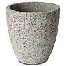 Blooma Hoa Light grey Terrazzo effect Fibreclay Circular Plant pot (Dia)41cm