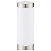 Blooma Hollis Brushed Silver effect Mains-powered Halogen Post light (H)450mm