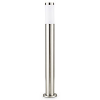 Blooma Hollis Silver effect Mains-powered 1 lamp Halogen Outdoor Post light (H)800mm