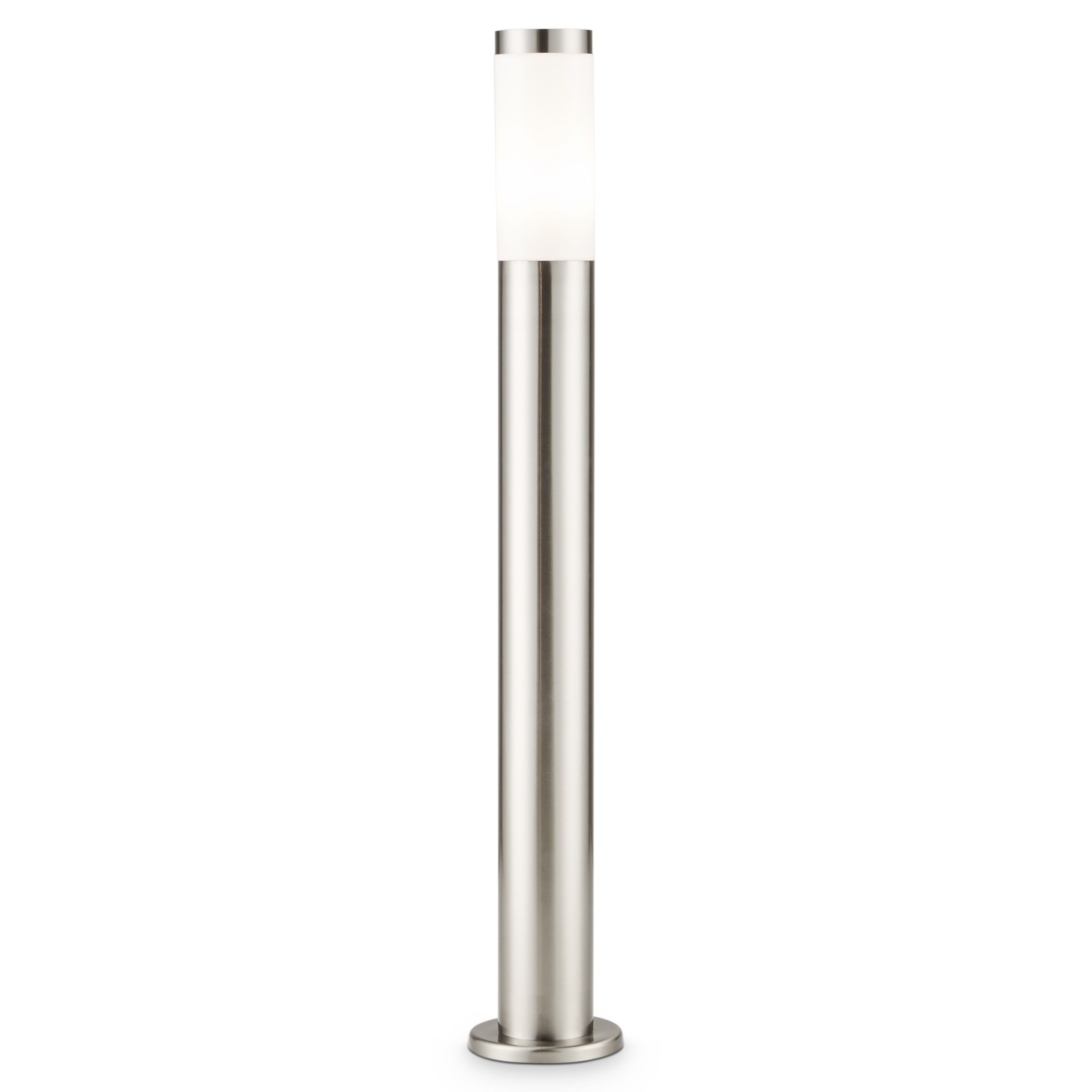 Blooma Hollis Silver effect Mains-powered 1 lamp Halogen Outdoor Post light (H)800mm