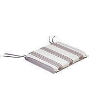 Blooma Isla Beige & cream Striped Seat pad, Pack of 6 (L)40cm x (W)40cm