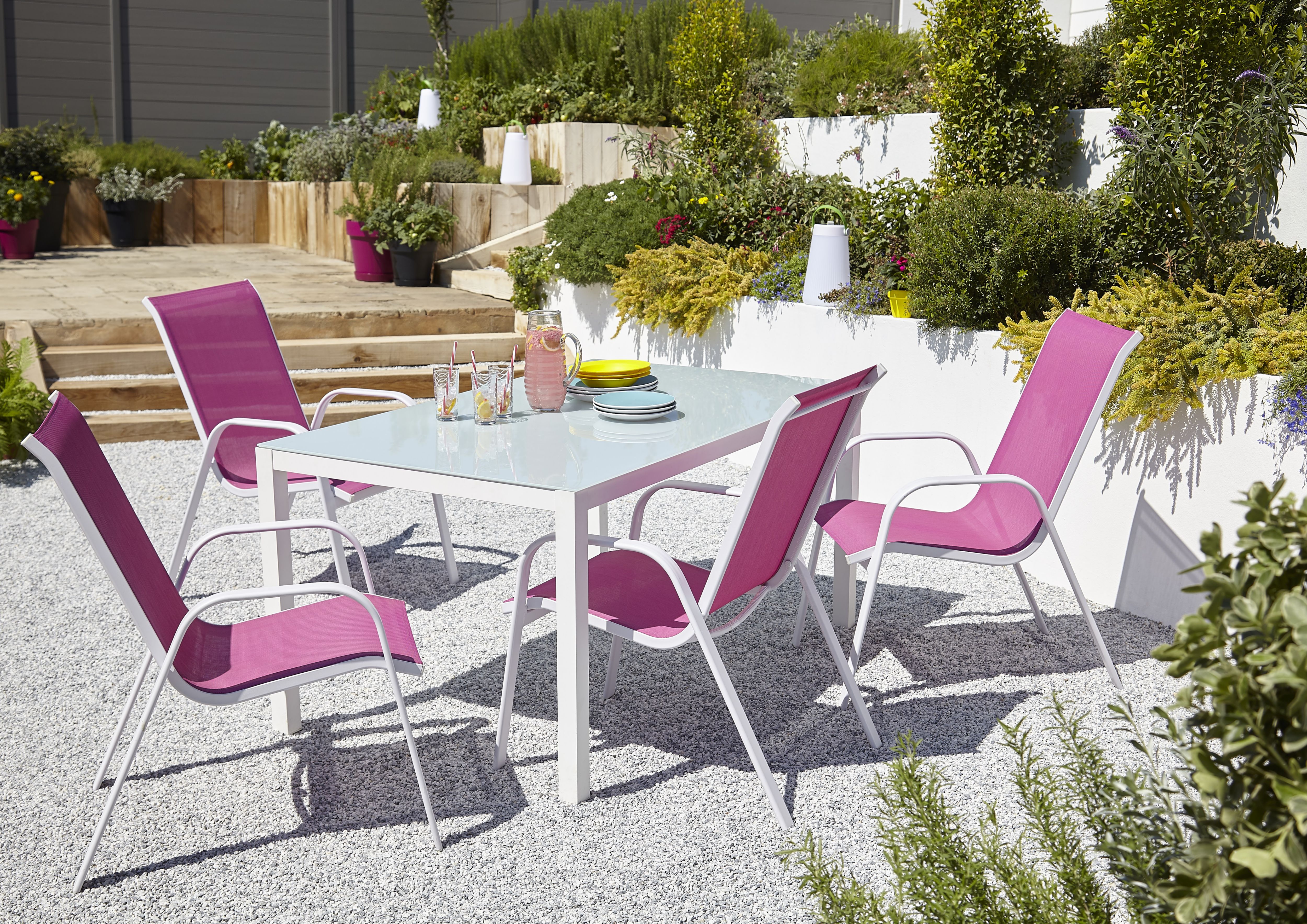 Garden table and 6 chairs b&q hot sale