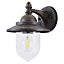 Blooma Kaltag Black Antique effect Mains-powered Halogen Outdoor Wall light