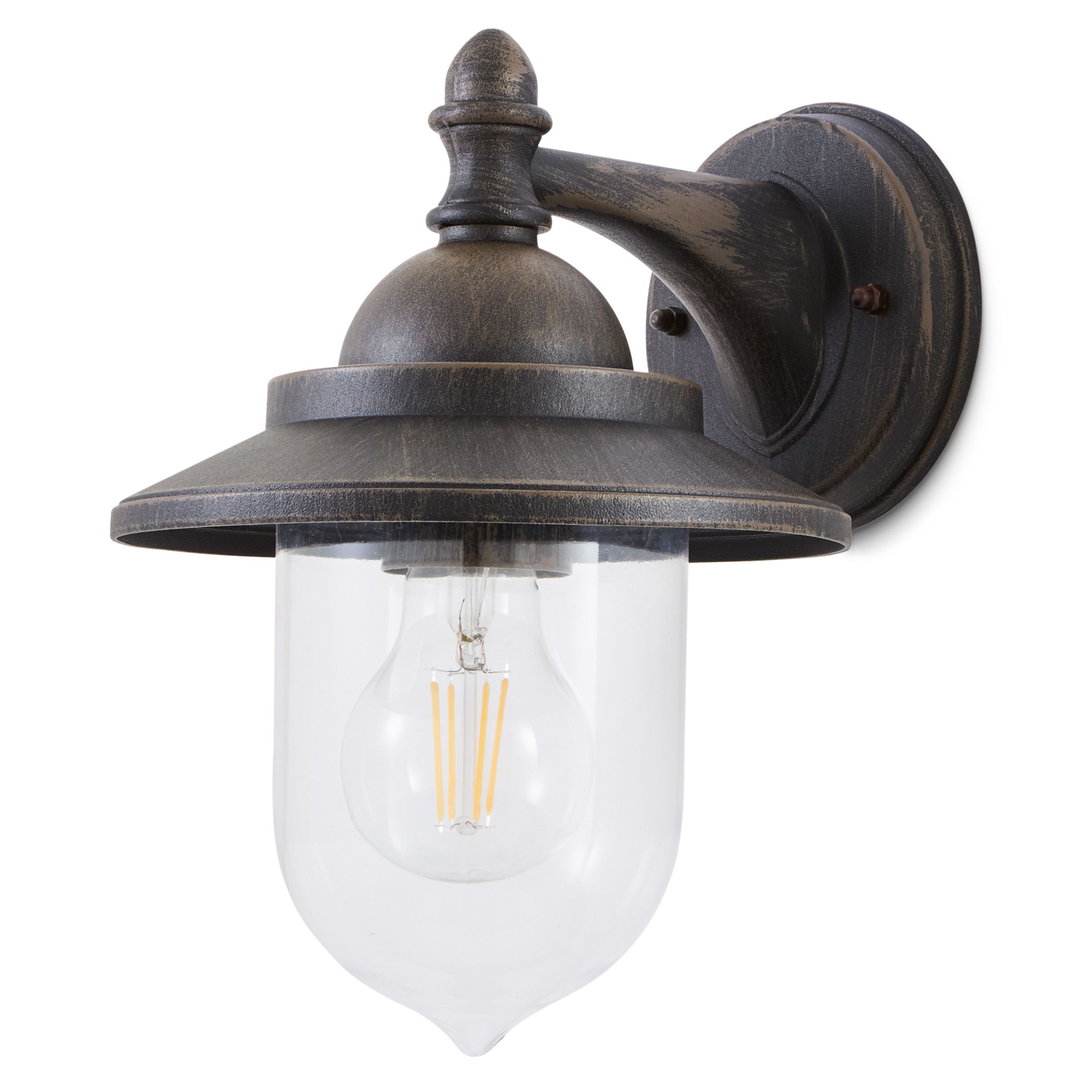 Blooma Kaltag Black Antique effect Mains-powered Halogen Outdoor Wall light