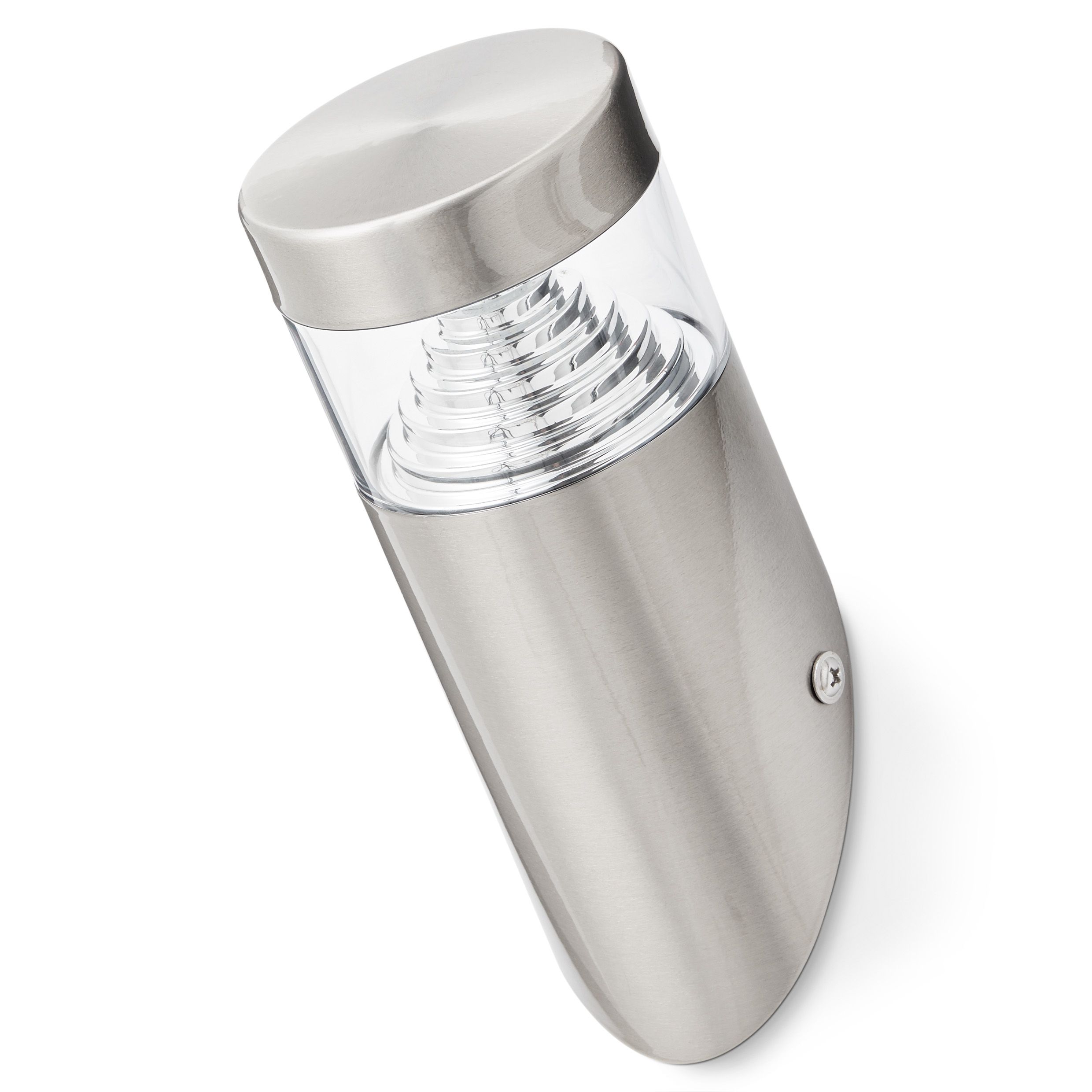 Blooma Kelowna Silver effect Mainspowered LED Outdoor Wall light 300lm