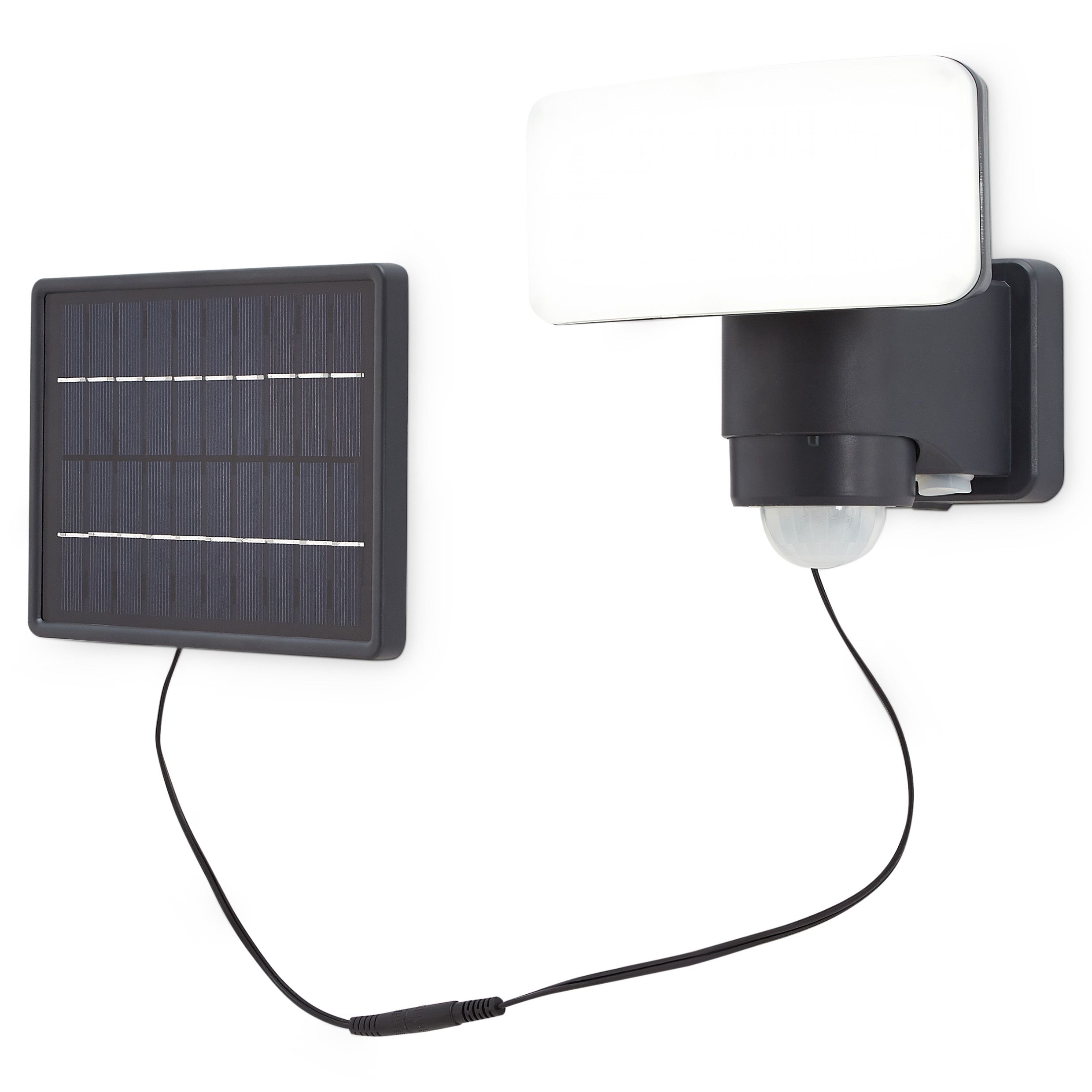 Blooma Kenora Adjustable Charcoal Solar-powered LED PIR Motion sensor Outdoor Flood light