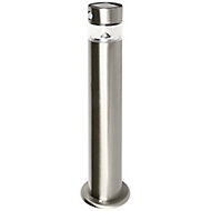 Blooma Kiana Brushed Silver effect Solar-powered LED Outdoor Post light