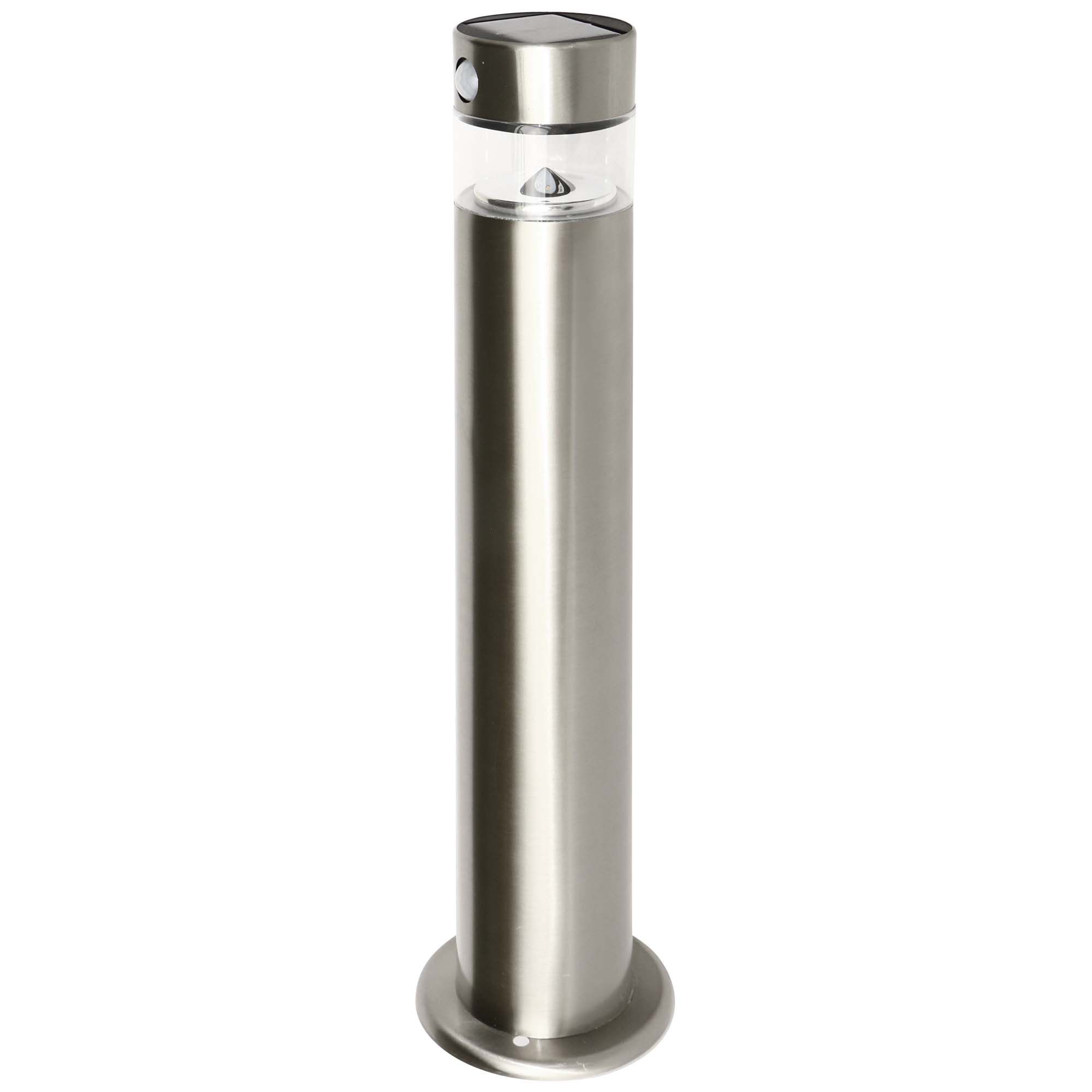 Blooma Kiana Silver effect Solar-powered LED Outdoor Post light