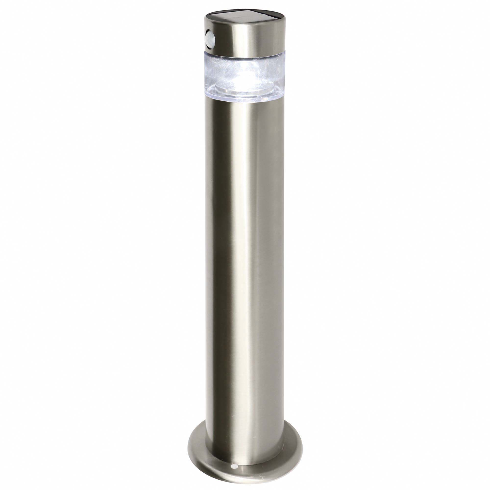 Blooma Kiana Silver effect Solar-powered LED Outdoor Post light