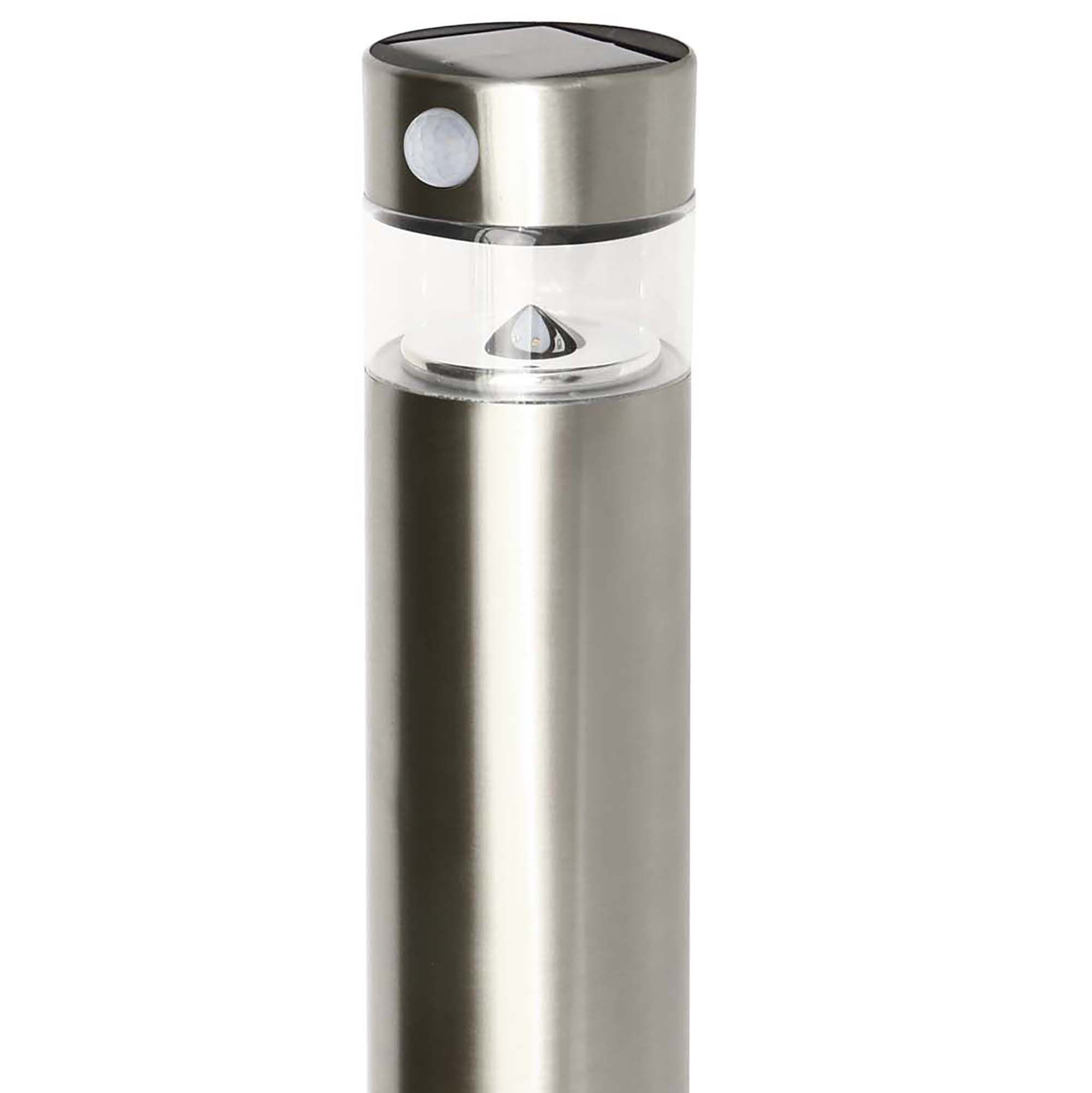Blooma Kiana Silver effect Solar-powered LED Outdoor Post light