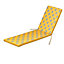 Blooma Kinaros Grey & yellow Spot Sunlounger cushion (L)190cm x (W)55cm