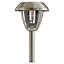 Blooma Kitmat Polished Chromé Silver effect Solar-powered LED Outdoor Spike light, Pack of 4