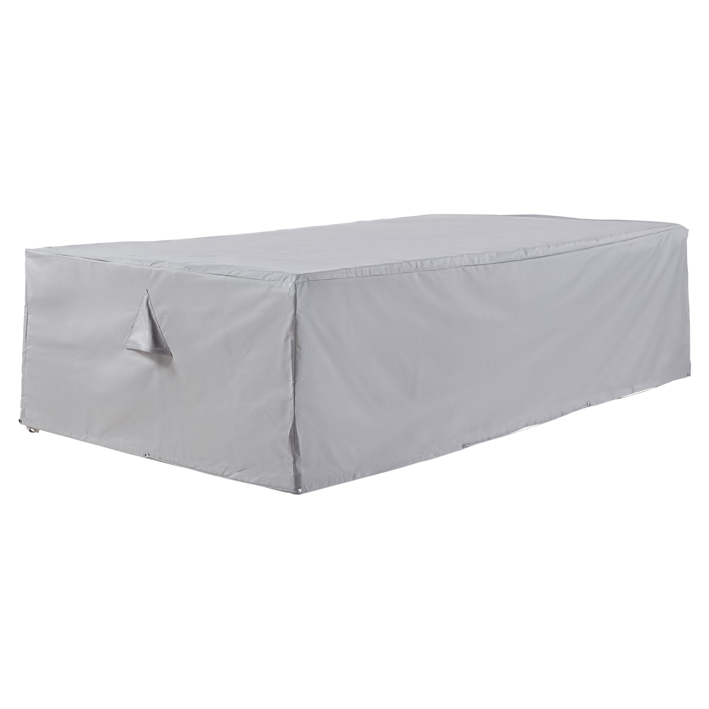 Blooma Large Grey Rectangular Table cover 240cm(L) 60cm(H) 120cm(W ...