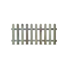 Blooma Liao wooden Autoclave Wooden Picket fence (W)1.8m (H)0.8m