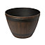 Blooma Lule Wood effect Plastic Round Plant pot (Dia)52cm