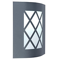 Blooma Lyell Dark grey Mains-powered Halogen Outdoor Wall light