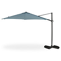 Blooma Mallorca (W) 3.46m (H) 2.55m Blue Cantilever parasol
