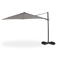 Blooma Mallorca (W) 3.46m (H) 2.55m Grey Overhanging parasol