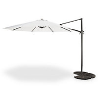 Blooma Mallorca (W) 3.46m (H) 2.55m Light grey Cantilever parasol