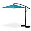 Blooma Malta (W) 2.96m (H) 2.55m Blue Overhanging parasol