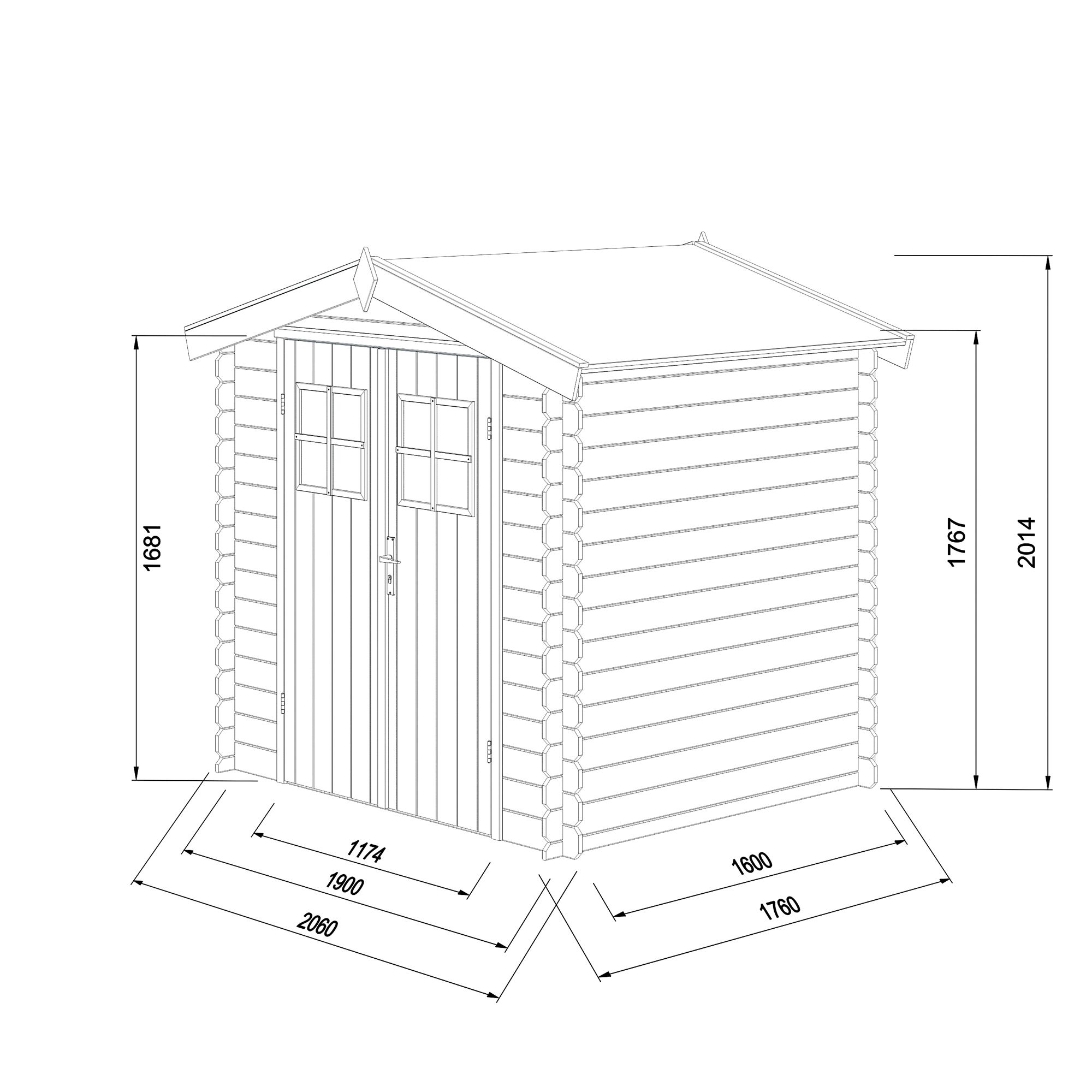 Blooma Mokau Apex Wooden Shed