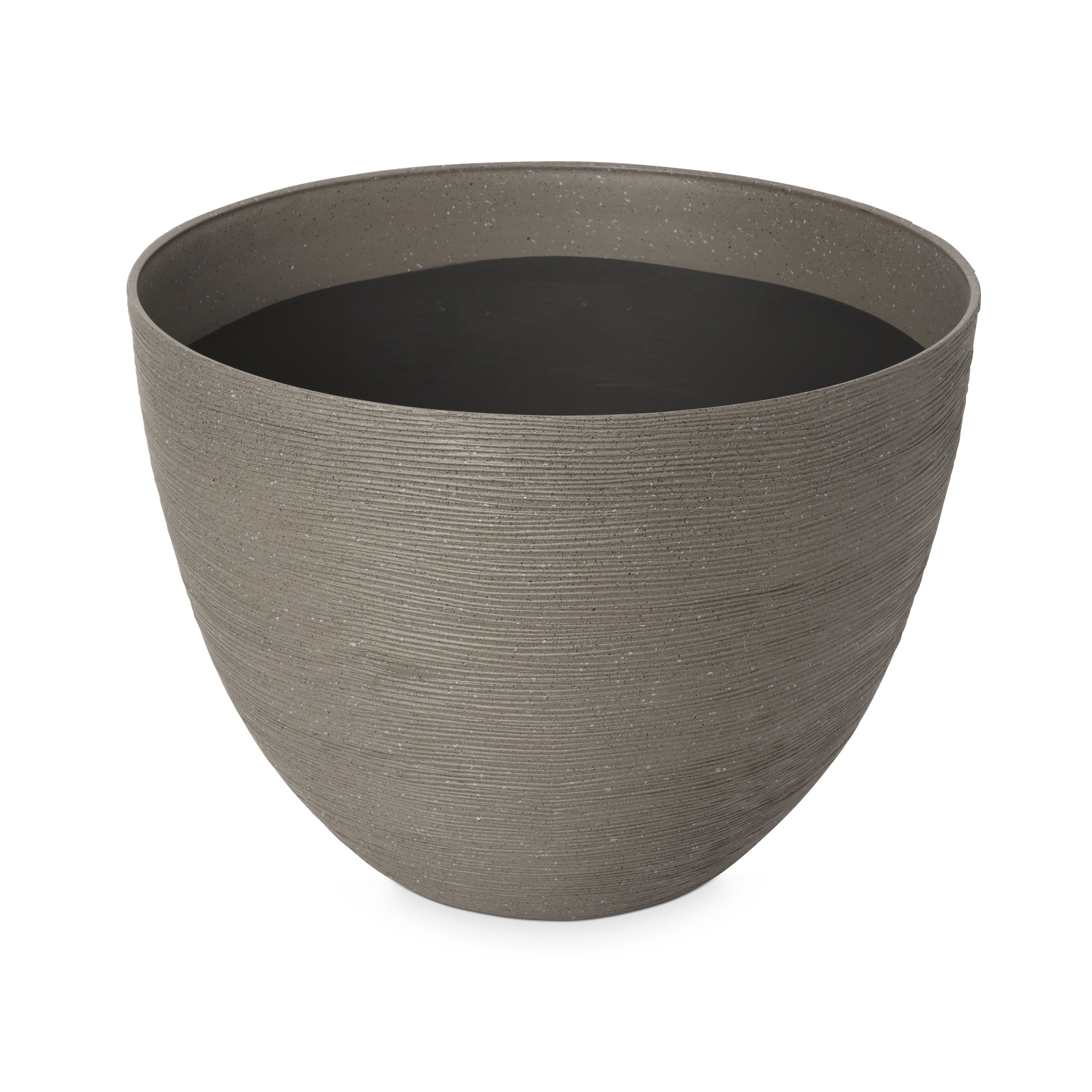 Blooma Momoka Grey Stone effect Plastic Circular Plant pot (Dia)50cm