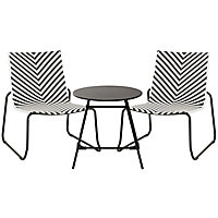 Blooma Morillo Metal 2 seater Table & chair set