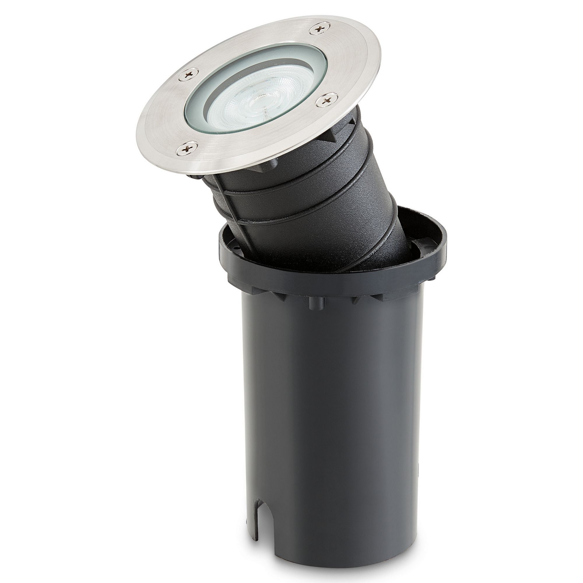 Blooma Nashua Brushed Silver effect Mainspowered Neutral white LED