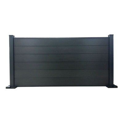 Blooma Neva Aluminium Slotted Fence Post H 0 95m W 70mm Set Diy At B Q