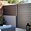 Blooma Neva Aluminium & stainless steel Dark grey Slotted Fence post (H)1.83m (W)70mm, Set