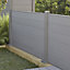 Blooma Neva Aluminium Taupe Slotted Square Fence post (H)0.95m (W)70mm