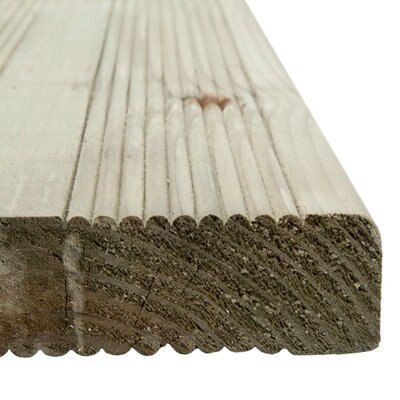 Blooma Nevou Premium Green Spruce Deck board (L)4.8m (W)144mm (T)27mm