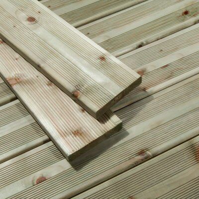Blooma Nevou Premium Green Spruce Deck board (L)4.8m (W)144mm (T)27mm