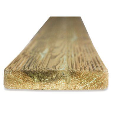Blooma Nevou premium Green Wood Deck board (L)2.4m (W)144mm (T)27mm