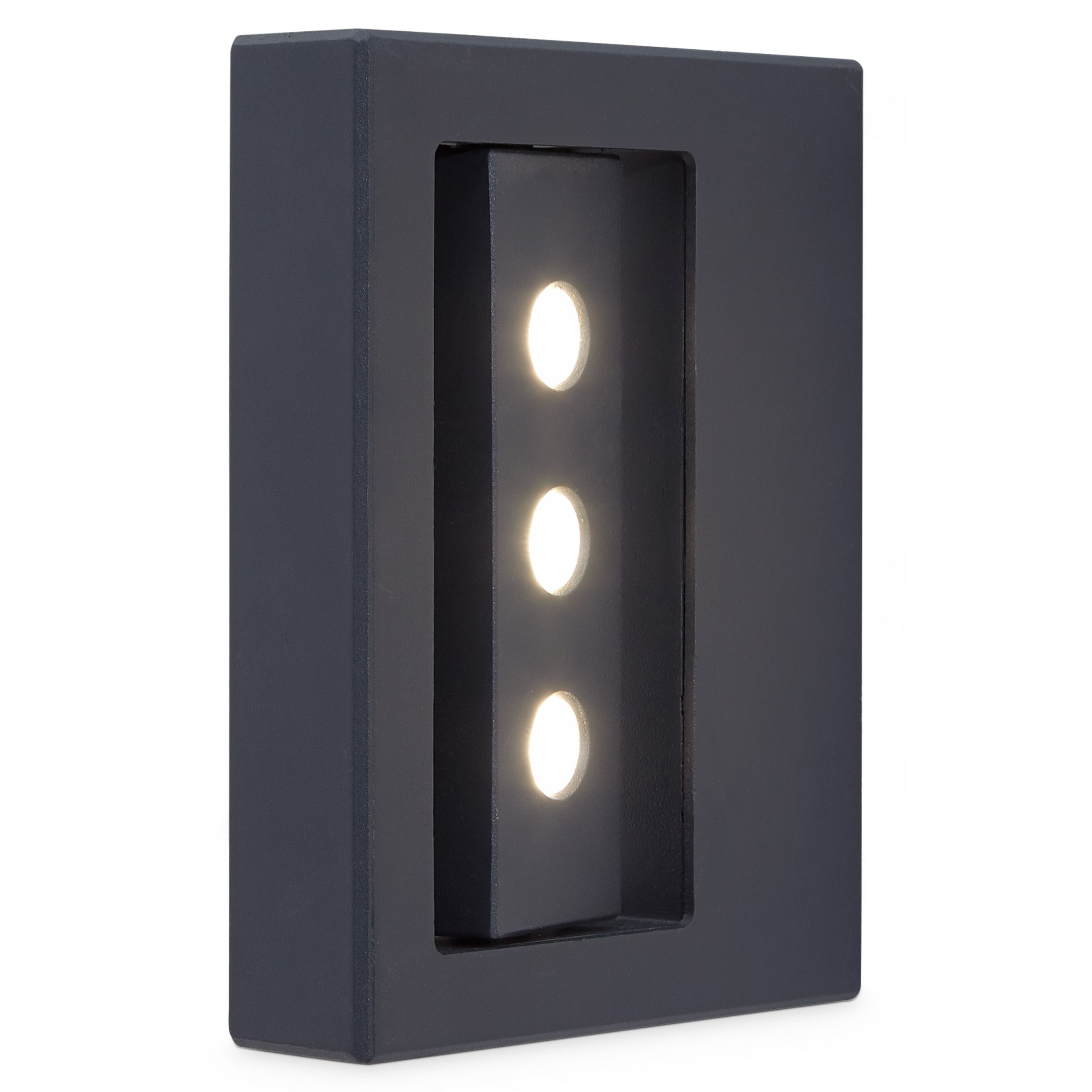 Blooma Noatak Matt Charcoal Grey Mains-powered LED Outdoor Wall Light ...