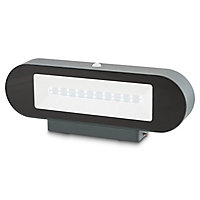 Blooma Noorvik Non-adjustable Black Solar-powered LED Outdoor Wall light