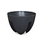 Blooma Nurgul Dark grey Plastic Round Railing plant pot (Dia)30cm